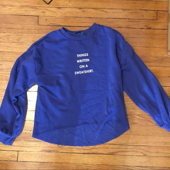 Purple Zara cropped sweatshirt - Picture 1 of 3
